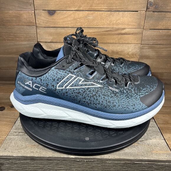 VJ Shoes Sarva Ace Trail Running Sneakers Blue Men's Size US 12.5 Studded - Picture 1 of 10